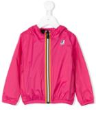 K Way Kids - Printed Logo Hooded Jacket - Kids - Polyimide - 12 Mth, Pink/purple