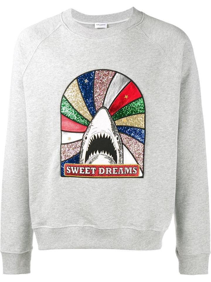 Saint Laurent Sweet Dreams Sweatshirt, Men's, Size: Xl, Grey, Cotton/polyester