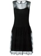 Alberta Ferretti Sleeveless Lace Dress - Black