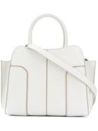 Tod's Contrast Trim Tote - White