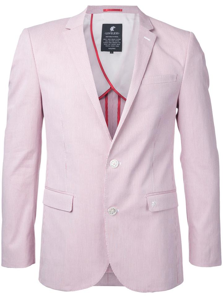 Loveless Plain Blazer, Men's, Size: 2, Red, Cotton/polyurethane