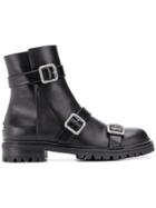 Jimmy Choo Hank Jewel Buckle Boots - Black
