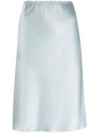 Alexa Chung Plain Fitted Skirt - Blue