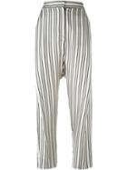 Alberto Biani Striped Trousers - Grey