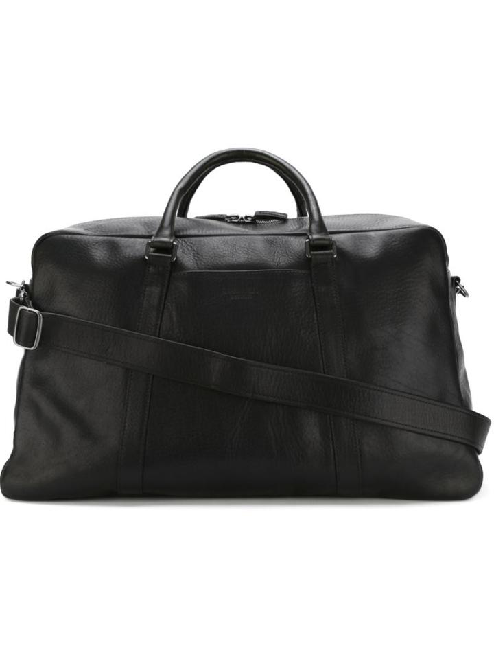 Shinola Signature Duffel, Black, Leather/cotton