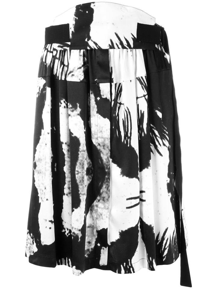 Prada Pin Up Print Midi Skirt - Red