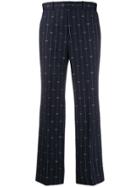 Gucci Gg Straight Leg Trousers - Blue