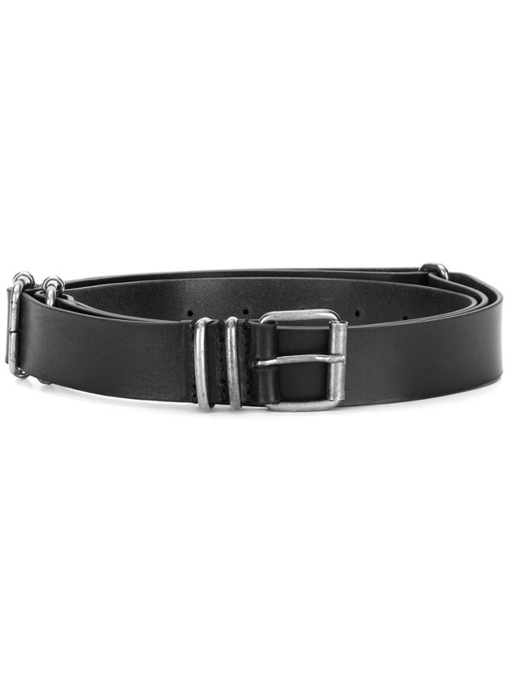 Ann Demeulemeester Adjustable Leather Belt - Black