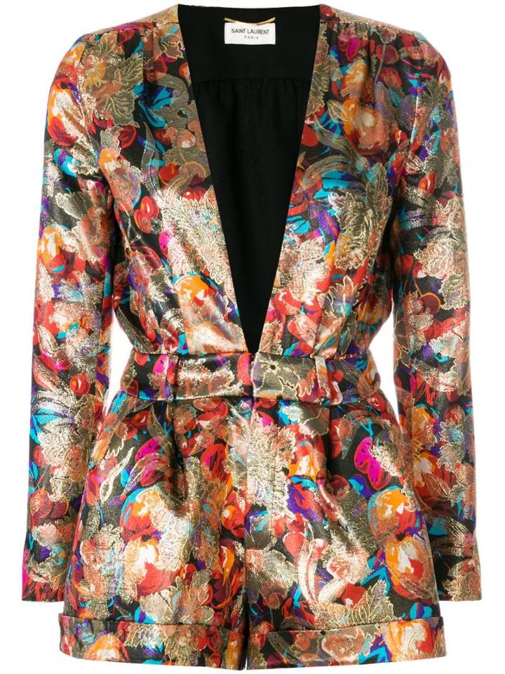 Saint Laurent Fruit-printed Jumpsuit - Multicolour