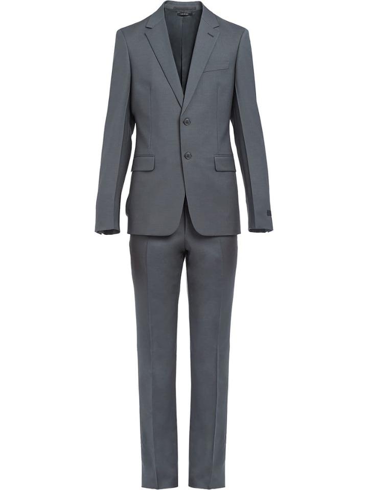Prada Wool And Mohair Single-breasted Suit - Grey