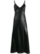 Nanushka Anira Vegan Leather Slip Dress - Black