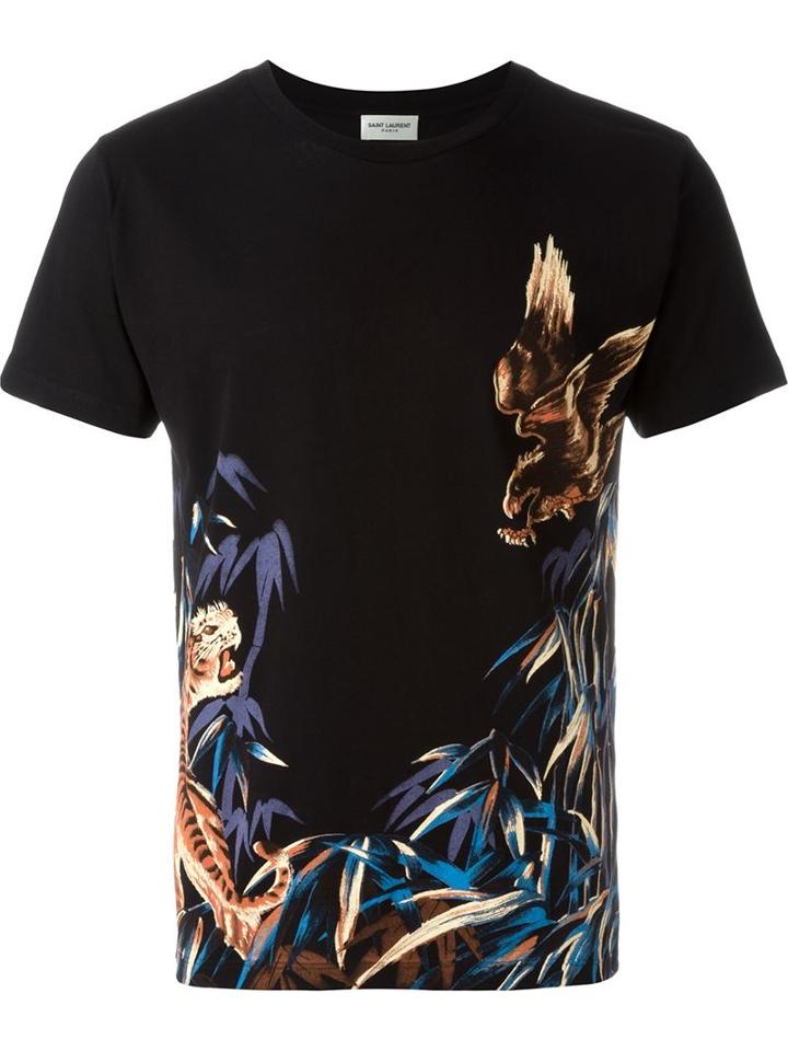 Saint Laurent Painterly Print T-shirt
