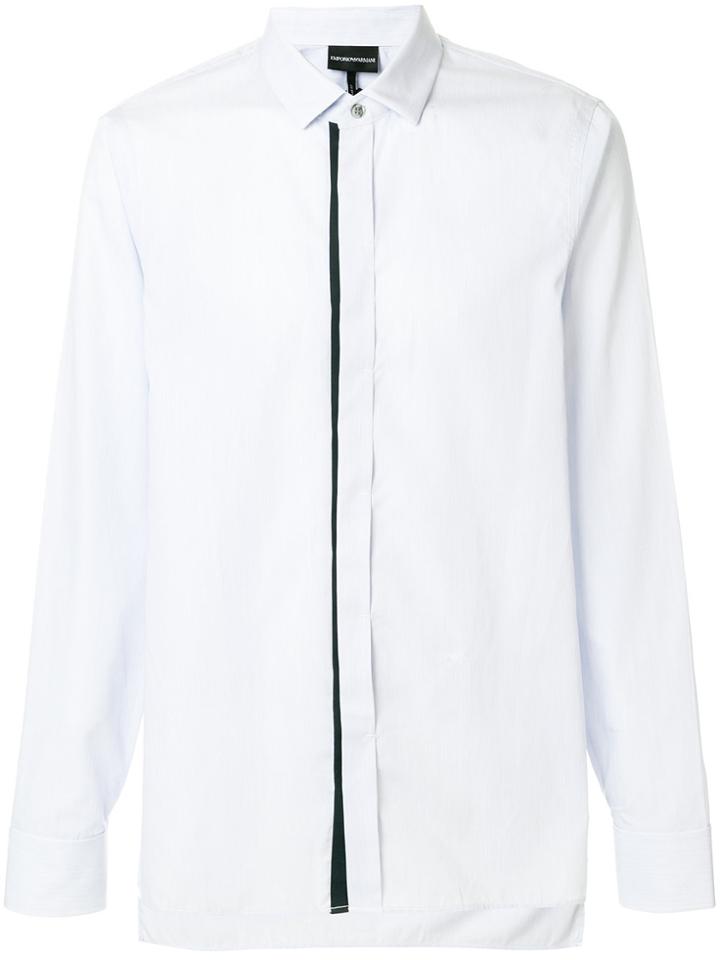 Emporio Armani Concealed Fastening Longsleeved Shirt - White