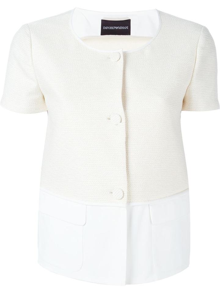 Emporio Armani Short Sleeve Textured Jacket