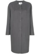 Manzoni 24 Single-breasted Fitted Coat - Grey