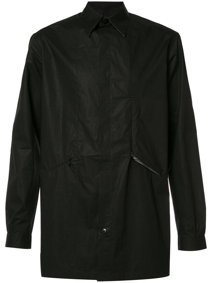 Y-3 Button Up Shirt Jacket, Men's, Size: Large, Black, Cotton