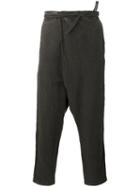 Transit Drop-crotch Trousers, Men's, Size: Xl, Grey, Linen/flax
