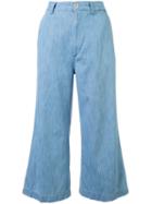 Gucci Embroidered Denim Culottes - Blured