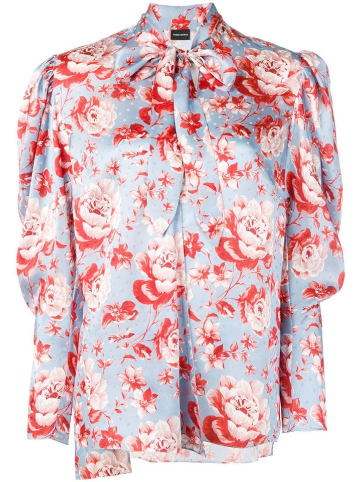 Magda Butrym Tie Neck Blouse - Blue