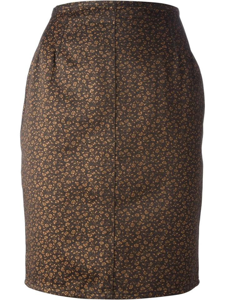 Jean Paul Gaultier Vintage Pencil Skirt - Brown