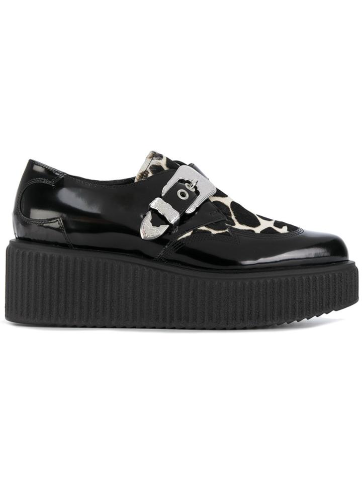 Mcq Alexander Mcqueen Buckled Creepers - Black