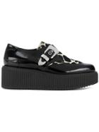 Mcq Alexander Mcqueen Buckled Creepers - Black
