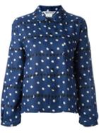 Comme Des Garçons Comme Des Garçons Polka Dot Print Shirt, Women's, Size: L, Blue, Linen/flax