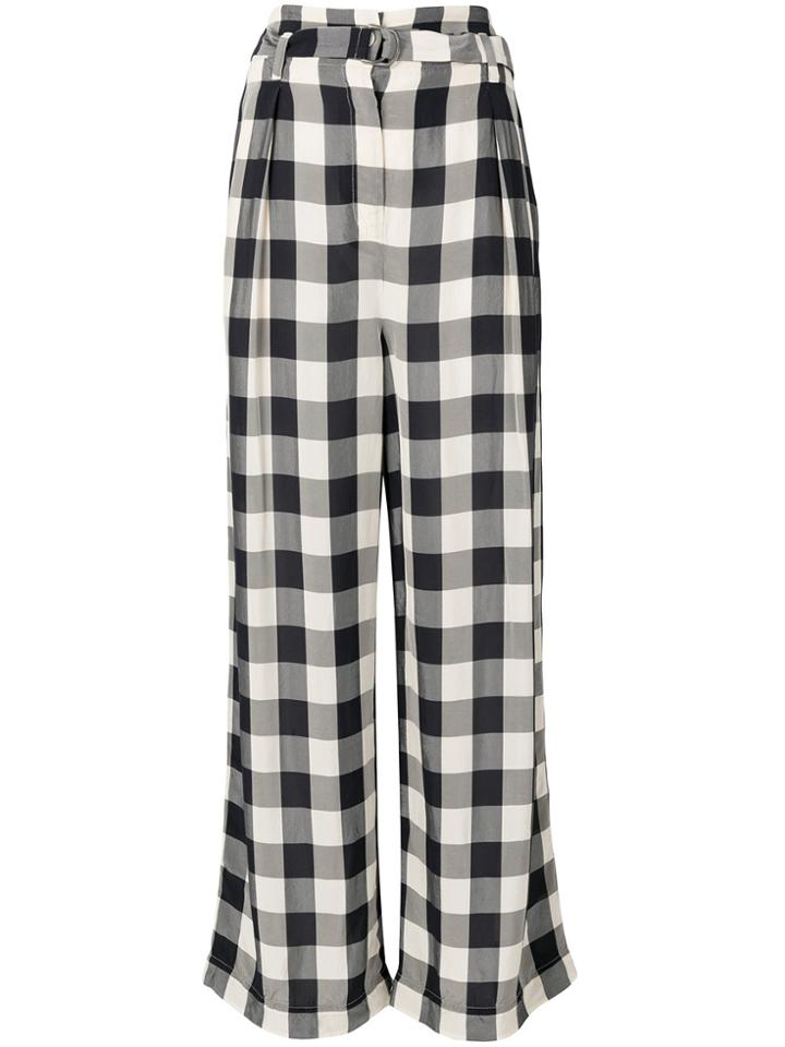 Christian Wijnants Flared Check Trousers - Multicolour