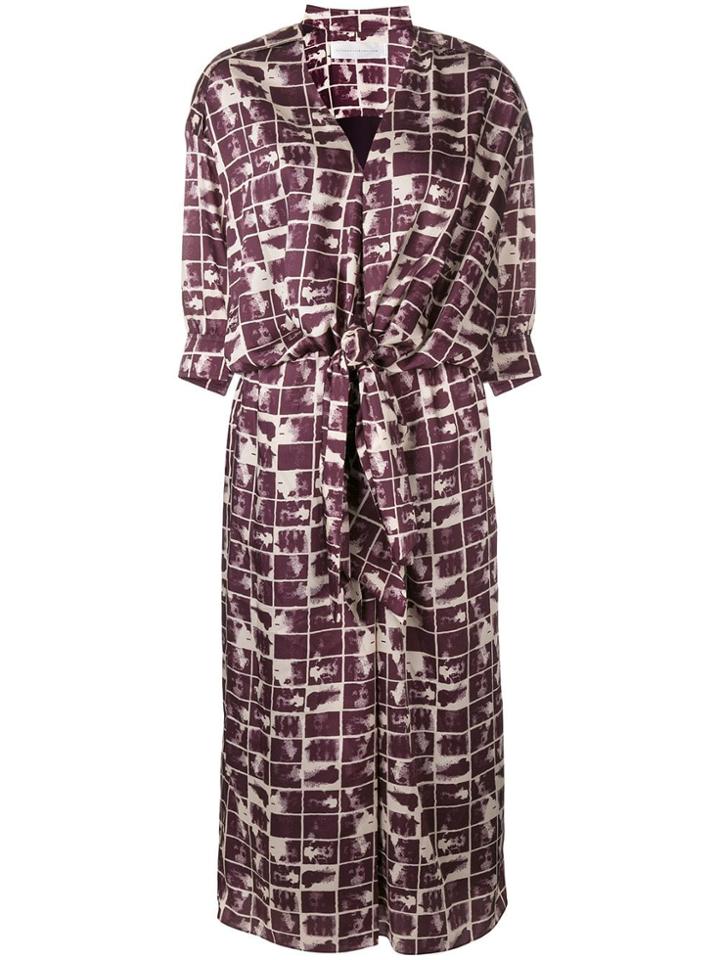 Victoria Victoria Beckham Fluid Shirt Dress - Pink & Purple