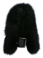 Ermanno Scervino Oversized Hat, Women's, Black, Camel Fur/viscose