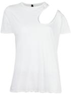Unravel Project Cut Out T-shirt, Women's, Size: Medium, White, Cotton