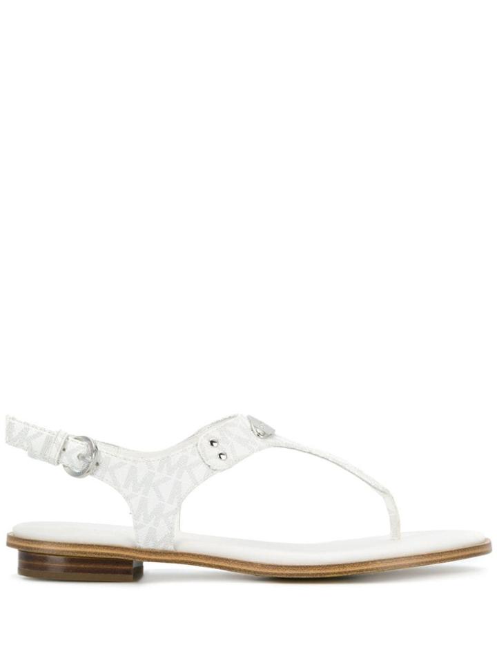 Michael Kors Collection Mk Plate Jelly Sandals - White