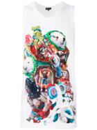 Comme Des Garçons Homme Plus Toy Print Vest - White