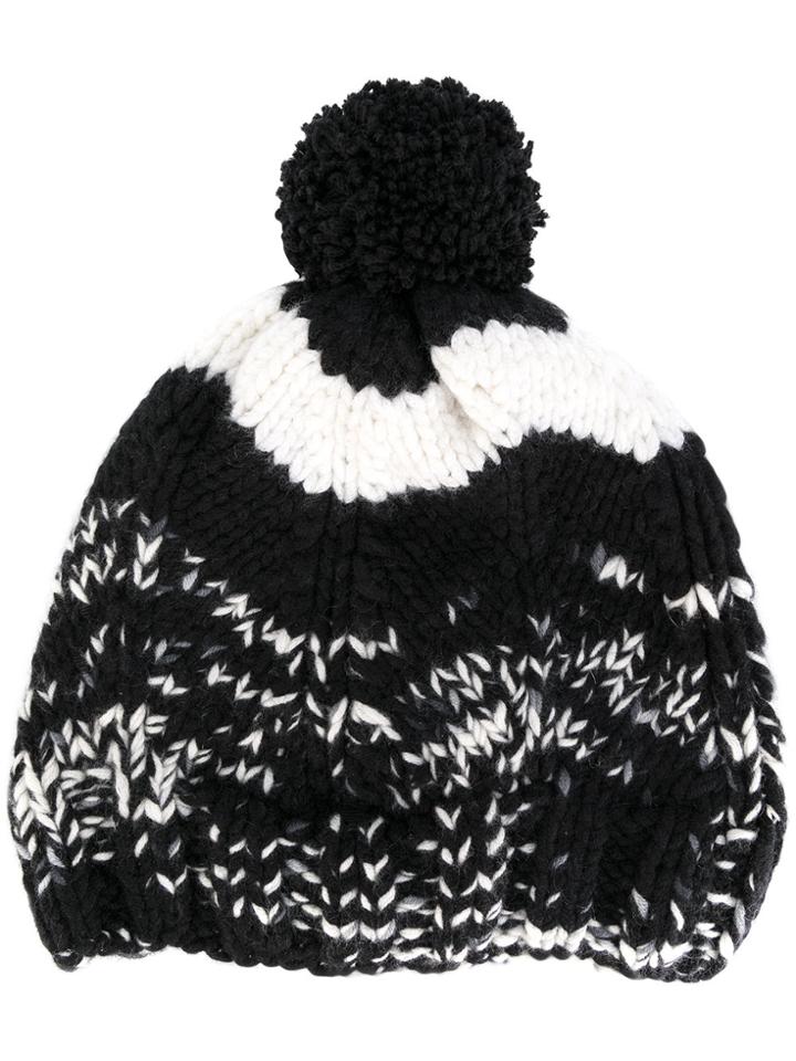 Missoni Mélange Beanie With Pom Pom - Black