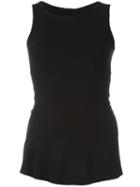 Rick Owens Lilies Cut-out Back Tank Top, Women's, Size: 38, Black, Viscose/spandex/elastane/polyamide