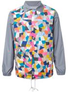 Anrealage 'patchwork Coach' Jacket, Men's, Size: 46, Grey, Nylon -12/polyester