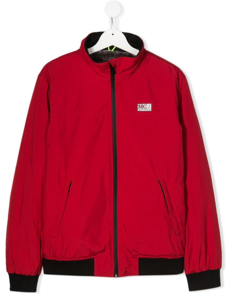 Mc2 Saint Barth Kids Logo Patch Jacket - Red