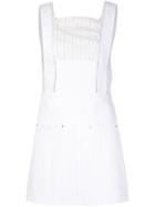 Thakoon Broderie Anglaise Panel Denim Dress - White