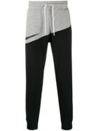 Nike Two-tone Swoosh Logo Track Pants - Black
