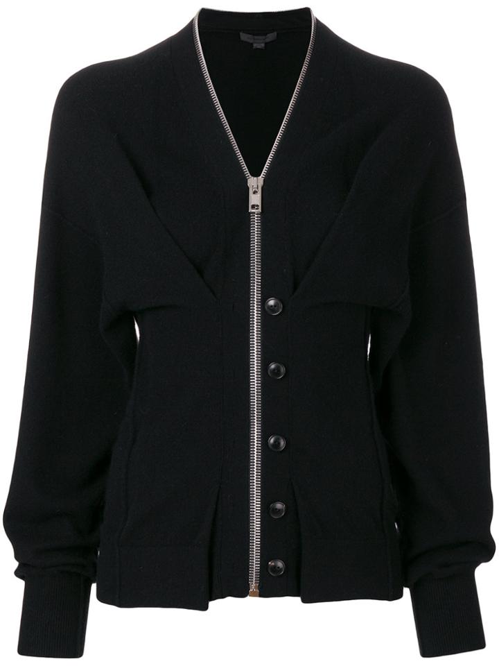 Alexander Wang Cinched Zip Cardigan - Black