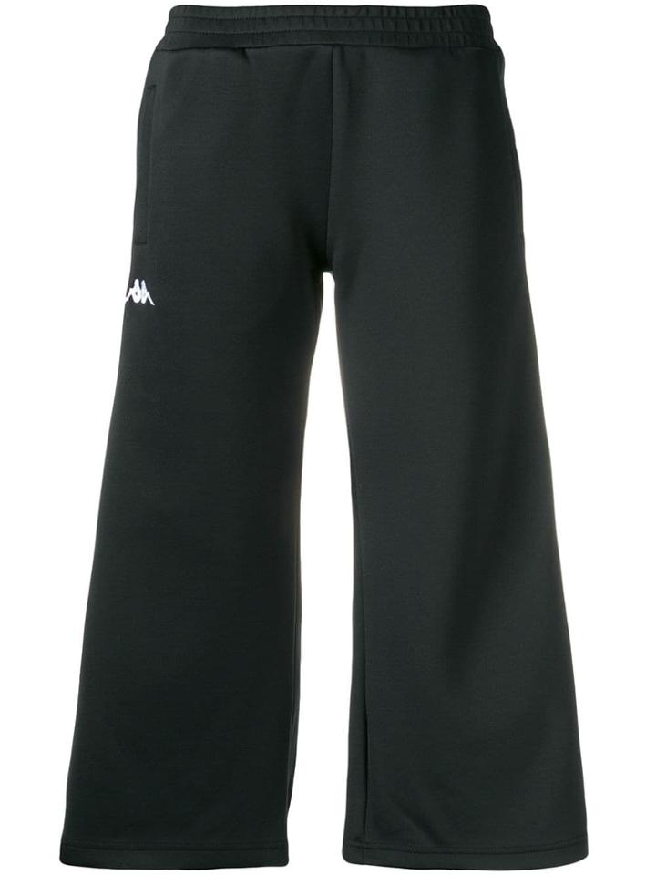 Kappa Cropped Track Pants - Black