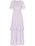 By Timo Short-sleeved Tiered Maxi Dress - Purple