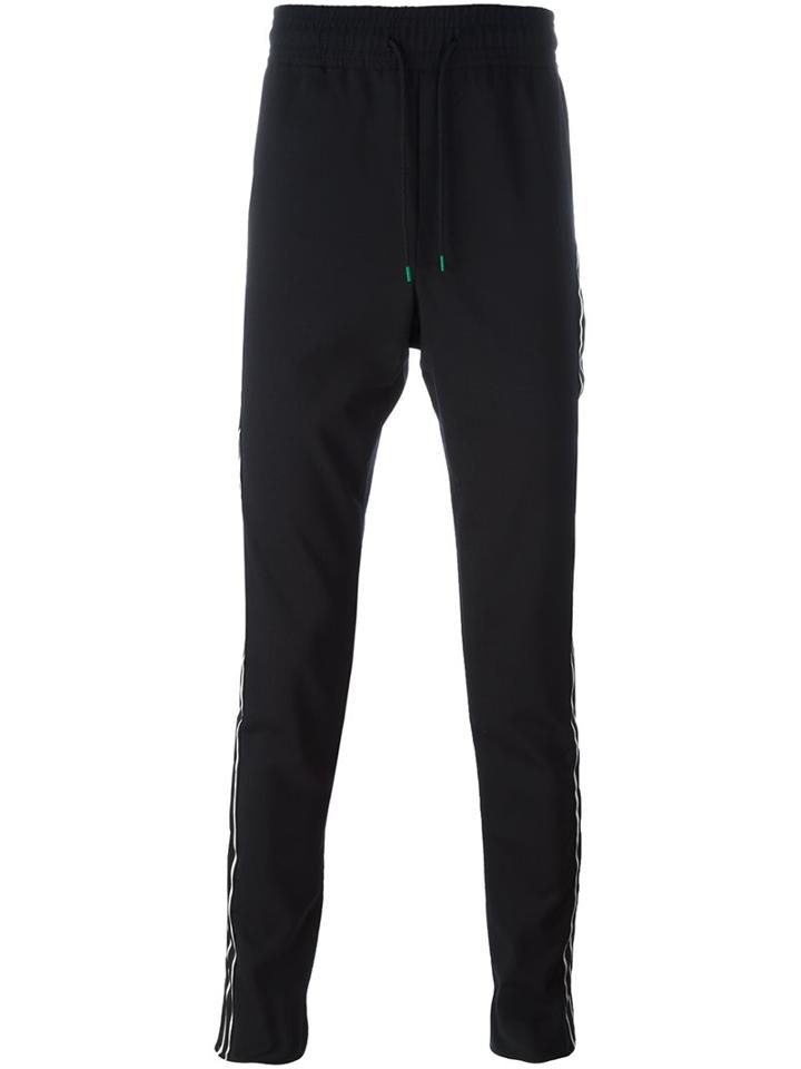 Paul Smith 'london' Piped Track Pants, Men's, Size: Medium, Blue, Spandex/elastane/cupro/wool