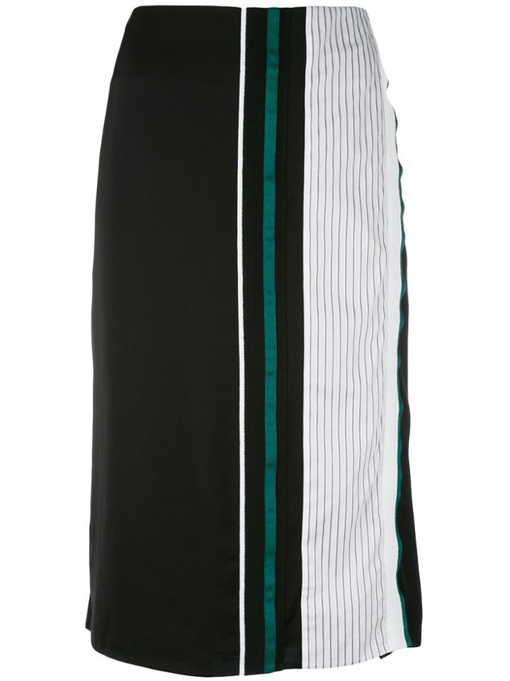 Victoria Victoria Beckham Asymmetric Front Skirt - Black