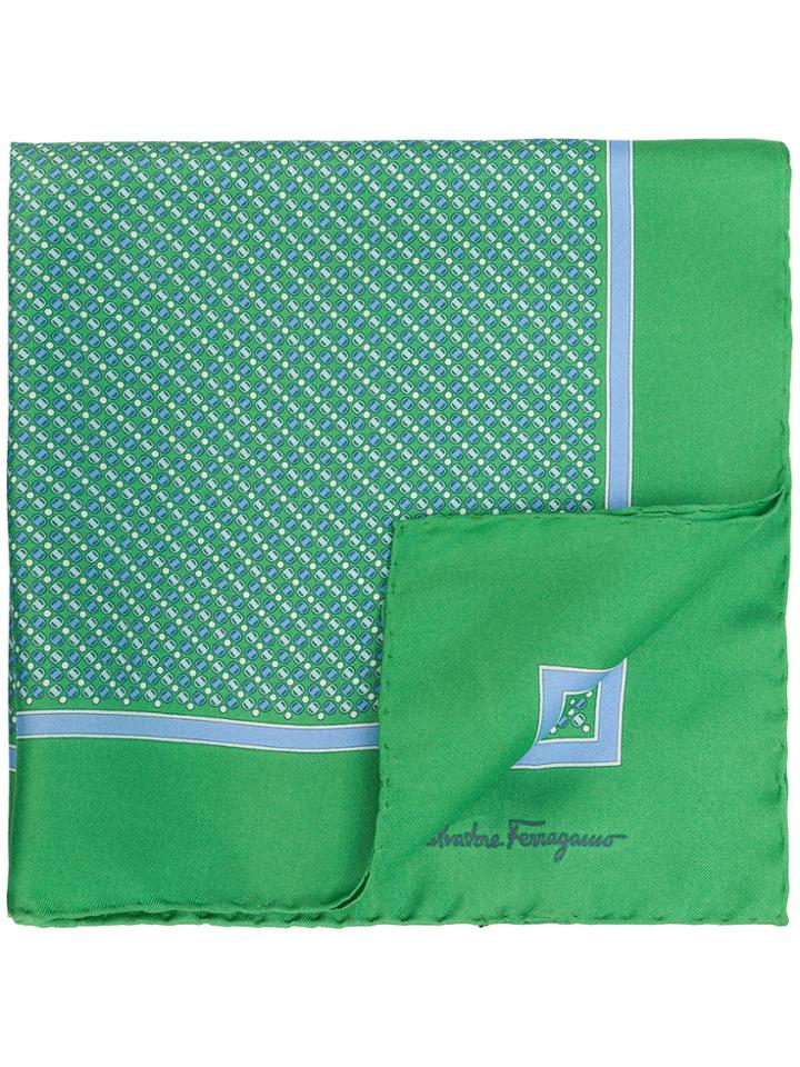 Salvatore Ferragamo Small Square Scarf - Green