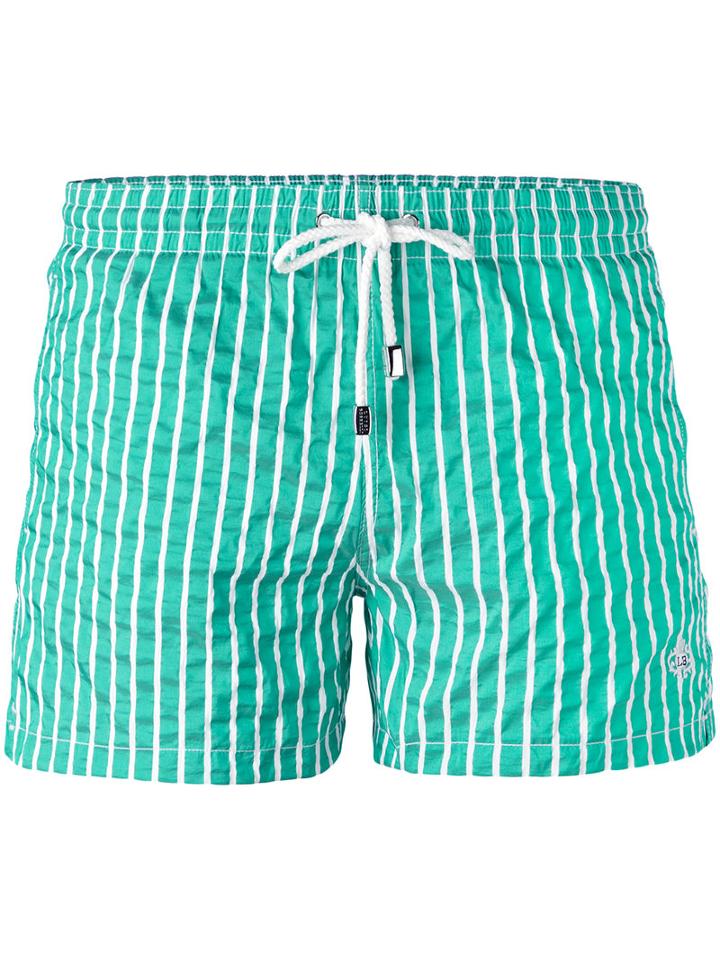 Borrelli - Striped Swim Shorts - Men - Nylon/polyester/spandex/elastane - S, Green, Nylon/polyester/spandex/elastane