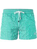 Borrelli - Striped Swim Shorts - Men - Nylon/polyester/spandex/elastane - S, Green, Nylon/polyester/spandex/elastane