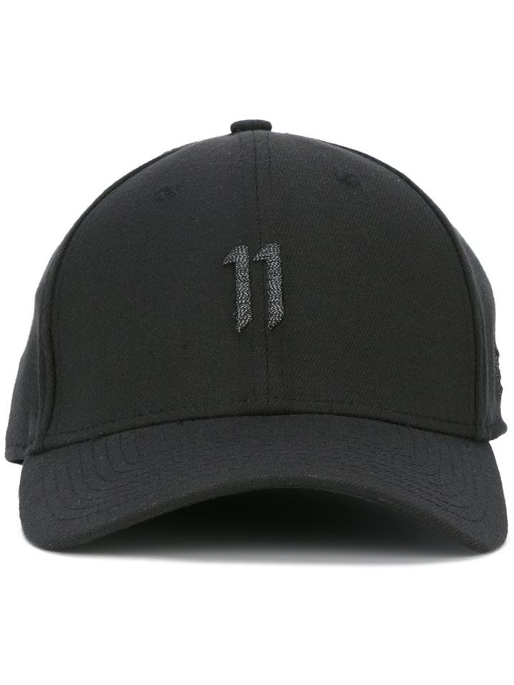 11 By Boris Bidjan Saberi Embroidered Logo Cap, Men's, Black, Polyester/spandex/elastane
