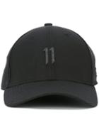 11 By Boris Bidjan Saberi Embroidered Logo Cap, Men's, Black, Polyester/spandex/elastane