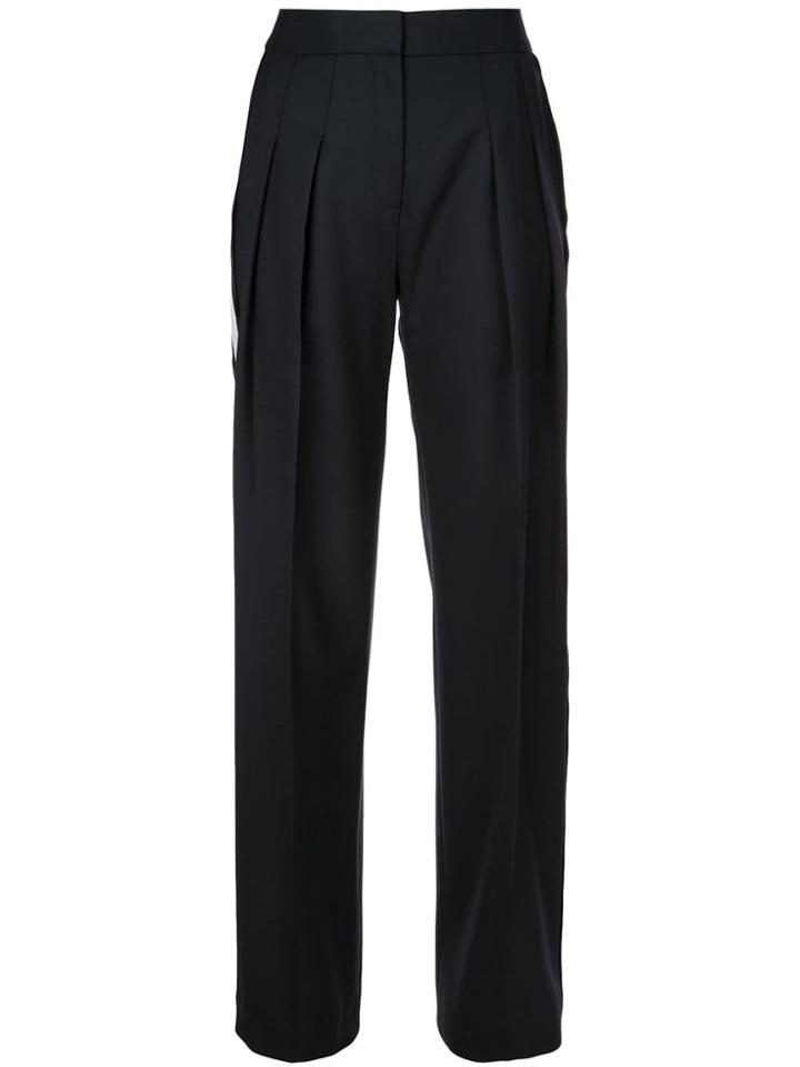 Victoria Victoria Beckham Side-stripe Wide Leg Trousers - Black